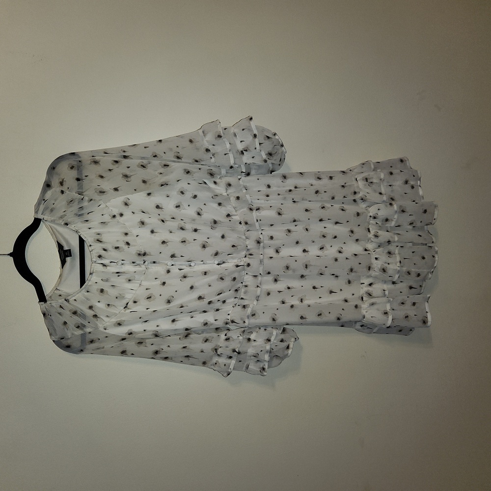 Simply Vera Vera Wang White Dress with Black Dots - Picture 2 of 5